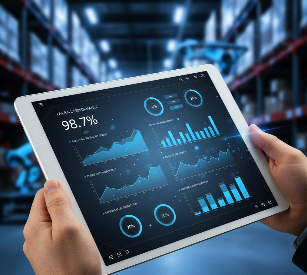 Escena de laboratorio donde expertos iteran sobre desarrollo de estrategias de crecimiento de márgenes en fabricación industrial
